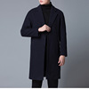 男士羊毛呢子大衣冬季韩版休闲中长款外套，加厚百搭西装风衣男
