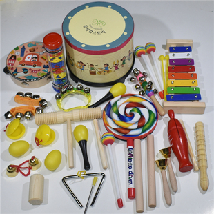 奥尔夫乐器套装幼儿园打击乐器音乐教具区角材料小鼓儿童玩具鼓