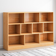 实木色书柜置物柜矮柜子储物柜展示柜收纳柜自由组合书架落地家用