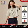 gap女装春夏logo潮流学院风，运动短袖t恤高级时尚休闲上衣857731