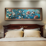 美式卧室装饰画床头挂画客厅沙发背景墙壁画田园花鸟单幅大气欧式