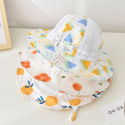 1一2岁女童帽子，男童宝宝太阳帽女宝婴儿遮阳帽，男宝渔夫帽夏季薄款