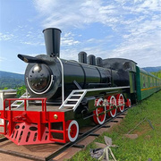 大型绿皮火车厢餐厅景点民宿，有轨电车蒸汽火车复古火车头模型定制
