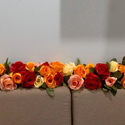 仿真花藤结婚床头花，假花玫瑰藤条婚礼装饰花，空调管道遮挡塑料藤蔓
