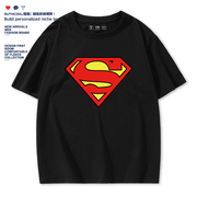 DC超人蝙蝠侠儿童短袖t恤夏男童纯棉中大童宝宝2024童装半袖