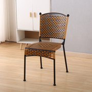 藤编a椅子编织藤椅靠背凳子家用餐椅矮凳小藤椅单人家用餐椅