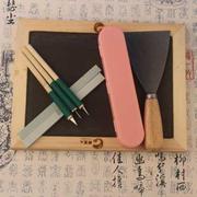 中国特色工艺品剪纸工具，艺人手工刻专业刻纸，草木灰蜡板套装