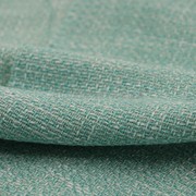 春秋款蓝绿色小香风粗纺布料 小西装套装裙子时装面料 小背心布
