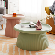 北欧创意塑料圆形茶几组合家用小户型客厅沙发边几现代简约小茶桌