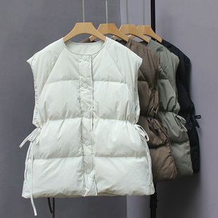 羽绒马甲女23冬韩版时尚，洋气宽松显瘦坎肩欧货保暖短外套