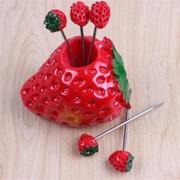 家用家居创意爱心水果叉水果，签西餐厅可爱食品水果叉子礼物不锈钢
