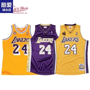 Mitchell Ness复古球衣 AU球员版 NBA湖人队60周年科比24号篮球服