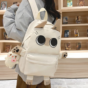 日系ins卡通猫咪双肩，包女初中生高中学生书包，大容量可爱少女背包