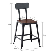 厂销欧式实木吧台椅铁艺酒吧椅子高脚凳家用创意现代简约桌椅靠品