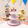 儿童生日布置甜品台摆件展示架摆台生日派对装饰一次性盘子蛋糕架