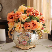 欧式陶瓷花瓶摆件客厅插花 美式餐桌玄关摆设家居酒柜装饰品