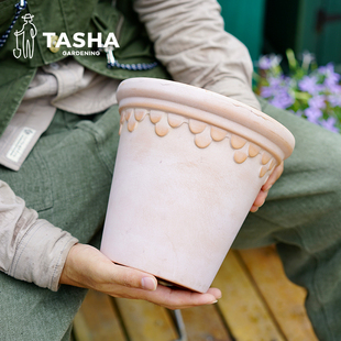 塔莎的花园陶盆，首发家庭花园装饰ins风透气简约红陶店庆经典