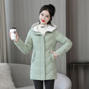 棉服外套女2023年韩版羽绒，棉衣冬季棉袄加厚时尚连帽中长保暖