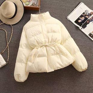 羽绒棉服女短款秋冬洋气，加厚小个子收腰立领面包，棉衣外套棉袄