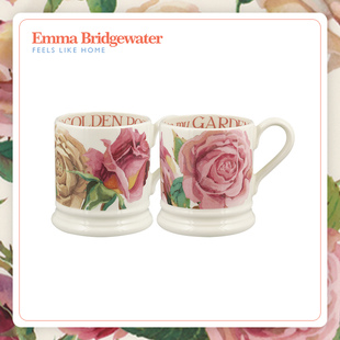 emmabridgewater马克杯玫瑰，人生中号对杯陶瓷咖啡emmabrigewater
