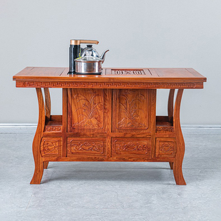 红木家具花梨木茶桌实木中式刺猬紫檀阳台小户型，茶艺桌家用泡茶台