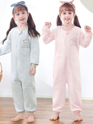 女童睡袋秋冬款连体睡衣，3-10岁5儿童防踢睡衣，8男童大童宝宝加厚保