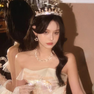 由夏 十八岁生日新娘头饰巴洛克韩式婚纱王冠公主儿童女王