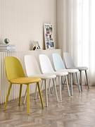 白色餐椅家用现代简约北欧塑料餐桌椅子网红轻奢小户型ins靠背凳