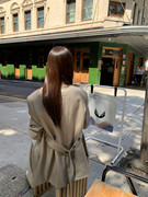 haners家韩国女清新优雅2024春季通勤气质宽松版西装外套