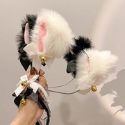 猫耳朵头饰铃铛狐狸发箍女兔，耳朵圣诞节直播道具，兽耳儿童项链可爱