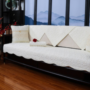 纯棉沙发垫布艺四季通用防滑新中式实木沙发坐垫子全棉沙发套罩巾
