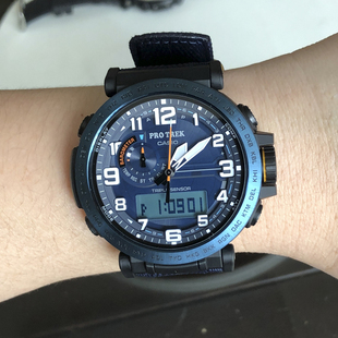 卡西欧手表prg-601yb-23650y-1太阳能登山电子，运动防水男腕表