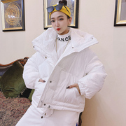 糖果色棉服女短款宽松韩版冬季2023年棉衣，加厚保暖面包服外套