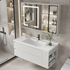 现代简约陶瓷一体盆浴室柜组合卫生间小户型洗漱台洗脸洗手池套装