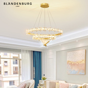 客厅蝴蝶水晶吊灯北欧创意艺术，设计灯饰简约现代圆环别墅大厅主灯