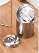 茶桶茶渣桶带盖小号茶叶废水桶，不锈钢茶水桶，茶渣桶功夫茶具配件桶