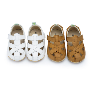 hotgas男女宝宝凉鞋，1-3岁防踢婴幼儿防滑鞋子，夏季包头牛皮学步鞋