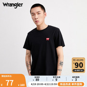 Wrangler威格24春夏男士logo印花设计时尚潮流短袖正肩Tee