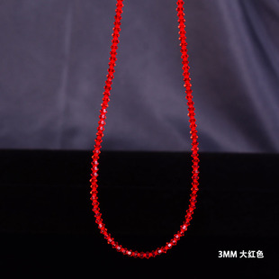 3MM超细红色奥地利水晶项链女锁骨颈链高级感时尚高级轻奢气质