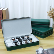 檀韵致远绿色PU皮革61012位手表包高端手表饰品收纳展示包装盒子