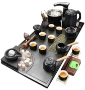 乌金石茶盘茶具套装家用陶瓷喝茶功夫茶海简约小号流水石茶台整套