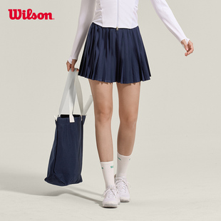 wilson威尔胜女子夏季网球半裙撞色条纹，潮流半身内衬百搭运动短裙