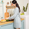围裙韩版时尚工作服厨房家用长袖防水防油纯棉薄款罩衣女大人定制
