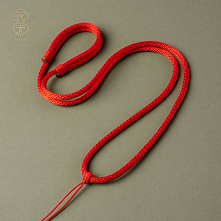 手工编织项链红绳本命年简约款玉吊坠挂绳挂脖翡翠，玉佩玉佛挂件绳