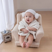 新生儿摄影道具满月百天造型摄影服装宝宝艺术拍照服装浴袍套装