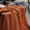 纯橙橘色白桌布(白桌布)棉麻法式复古户外婚礼布置拍照背景甜品台布咖啡棕