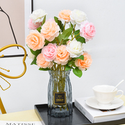 牡丹仿真花绢花塑料假花干花玫瑰花，花束室内家居，客厅餐桌摆件装饰