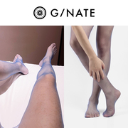 及图GNATE4双男丝袜宝蓝色超薄一线裆连裤袜性感全透明男士长筒袜