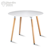 实木腿圆桌1米日式餐桌椅组合洽谈桌现代简约吃饭桌欧式网红桌子