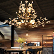 美式水晶吊灯客厅复古欧式吸顶创意，led灯玄关餐厅灯北欧卧室灯具